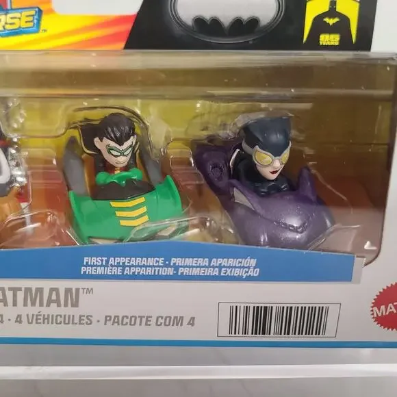 Batman Catwoman Robin Harley Quinn Racer Verse Mini Vehicles - 4 Pack - Picture 3 of 8